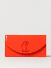 Christian Louboutin Loubi54 Crepe Satin Clutch In Tangerine