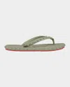 Christian Louboutin Loubi Donna Spike Flip Flops In Gray