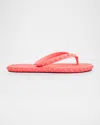 Christian Louboutin Super Loubi Flip Spiked Thong Sandals In Pink