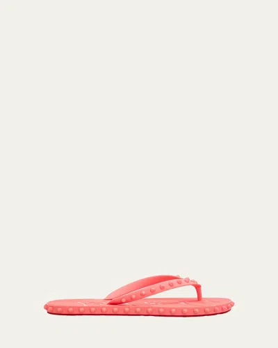 CHRISTIAN LOUBOUTIN LOUBI DONNA SPIKE FLIP FLOPS