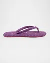 Christian Louboutin Super Loubi Rubber Flat Sandal In Purple
