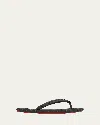 Christian Louboutin Loubi Donna Spike Red Sole Flip Flops In Black