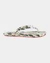 Christian Louboutin Loubi Donna Spike Red Sole Flip Flops In Vintage Rose