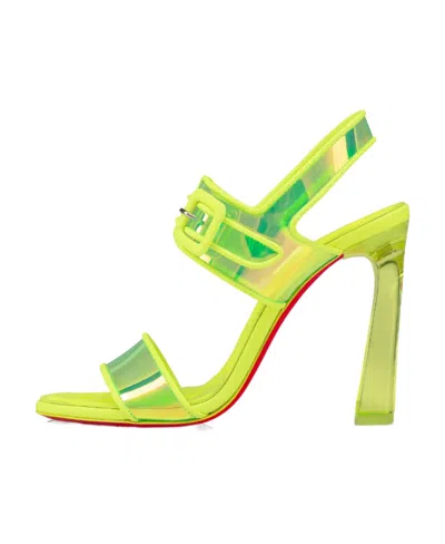 Christian Louboutin Loubi Duniss 100mm High-heel Sandals In Yellow