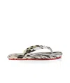 Christian Louboutin Loubi Donna Spike Red Sole Flip Flops In Multicolor