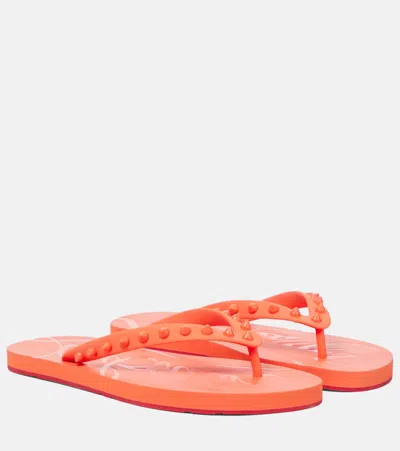CHRISTIAN LOUBOUTIN LOUBI FLIP THONG SANDALS,P00570590