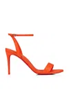 Christian Louboutin Loubigirl 85 Orange Leather Sandals In Orange