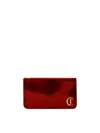 Christian Louboutin Loubi Patent Leather Loubi54 Zipped Cardholder In Burgundy
