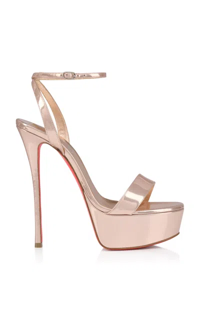Christian Louboutin Loubi Queen Alta 150mm Metallic-leather Platform Sandals