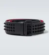 Christian Louboutin Loubi Spiked Leather Belt In Black
