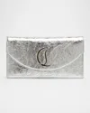 Christian Louboutin Loubi52 Clutch Bag In Laminated Leather