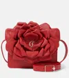 Christian Louboutin Small Loubi54 3d Rose Leather Crossbody Bag In Red