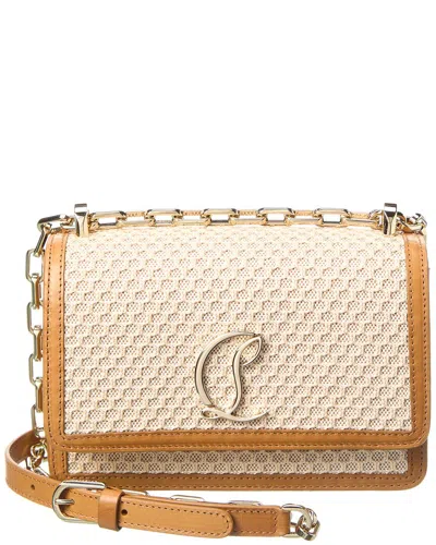 Christian Louboutin Loubi54 Canvas & Leather Wallet On Chain