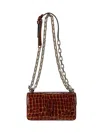 Christian Louboutin Loubi54 Chain Crossbody Small In Acajou
