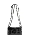 Christian Louboutin Loubi 54 Black Calf Ali Crossbody Bag In Black