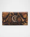 Christian Louboutin Loubi54 Clutch Bag In Bengal-print Leather