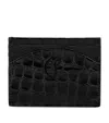 Christian Louboutin Loubi54 Croc-embossed Card Holder In Red
