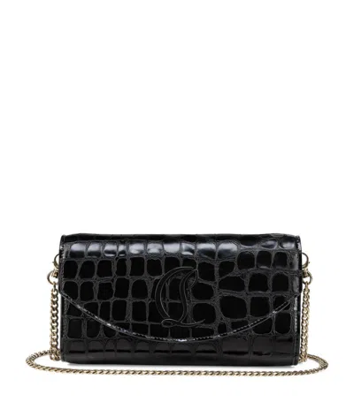 Christian Louboutin Loubi54 Croc-embossed Leather Clutch Bag In Multi