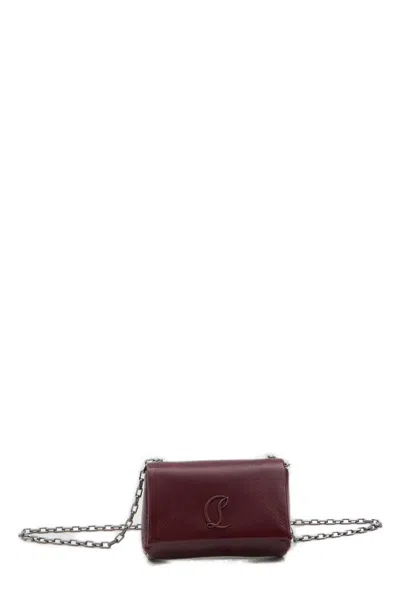Christian Louboutin Loubi54 Foldover Top Shoulder Bag In Red