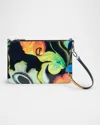 Christian Louboutin Loubi54 Floral-print Naplak Leather Pouch Bag