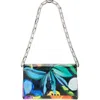 Christian Louboutin Loubi54 Small Shoulder Bag In Flower Strass Naplak Leather