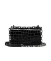 Christian Louboutin Loubi 54 Black Calf Ali Crossbody Bag In Black