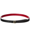 Christian Louboutin Loubi54 Leather Belt In Black