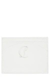 Christian Louboutin Loubi54 Leather Card Holder In White