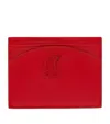 Christian Louboutin Loubi54 Leather Card Holder In Red