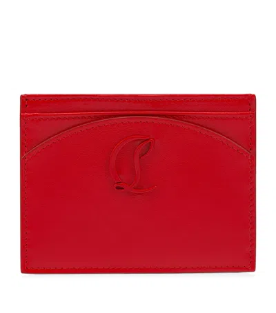 Christian Louboutin Loubi54 Leather Card Holder In Red