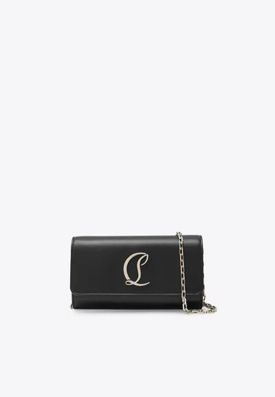 Christian Louboutin Loubi54 Leather Chain Clutch Bag In Black