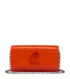 Christian Louboutin Womens Magma Loubi54 Leather Wallet On Chain In Red