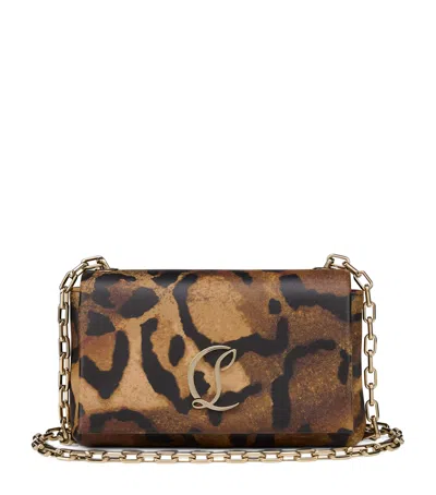 Christian Louboutin Loubi54 Leather Clutch Bag In Brown