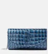 Christian Louboutin Loubi54 Leather Clutch In Blue