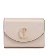Christian Louboutin Loubi54 Leather Compact Wallet In Red