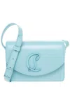 Christian Louboutin Womens Mineral Loubi54 Logo-embellished Leather Clutch Bag In Blue