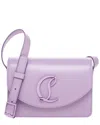 Christian Louboutin Womens Parme Light Loubi54 Small Leather Crossbody Bag In Purple