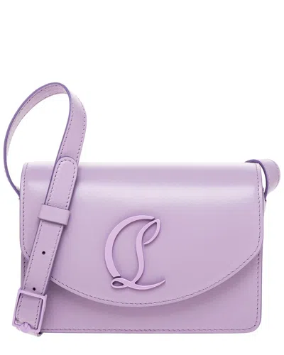 Christian Louboutin Womens Parme Light Loubi54 Small Leather Crossbody Bag In Purple