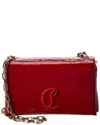 Christian Louboutin Loubi54 Soft Patent Leather Pouch Clutch Bag In Red