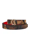 Christian Louboutin Loubi54 Leather Reversible Belt In Brown