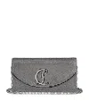 Christian Louboutin Loubi54 Leather Rhinestone Clutch Bag