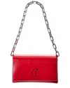 Christian Louboutin Loubi54 Leather Shoulder Bag In Red