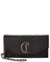 Christian Louboutin Loubi54 Leather Wallet On Chain In Black