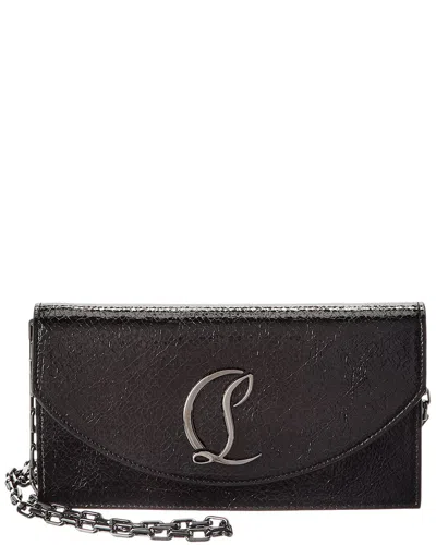 CHRISTIAN LOUBOUTIN CHRISTIAN LOUBOUTIN LOUBI54 LEATHER WALLET ON CHAIN
