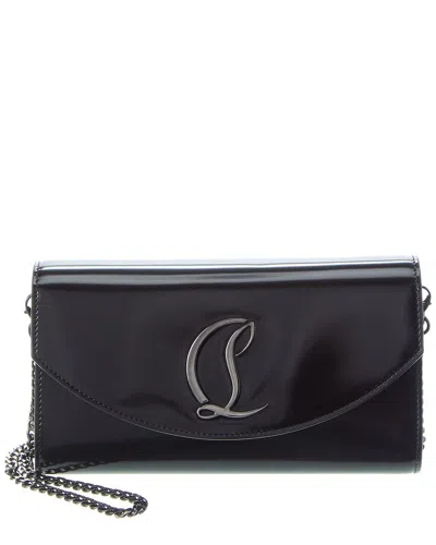 Christian Louboutin Loubi54 Leather Wallet On Chain In Black