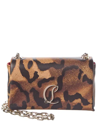 Christian Louboutin Loubi54 Leather Wallet On Chain In Brown