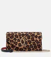 Christian Louboutin Loubi54 Leopard-print Satin Clutch In Multicoloured