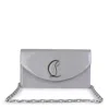 Christian Louboutin Loubi54 Logo Plaque Clutch Bag In Mauvesilver
