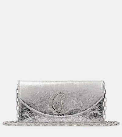 Christian Louboutin Loubi54 Metallic Leather Clutch