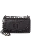 Christian Louboutin Loubi54 Mini Alligator-embossed Leather Shoulder Bag In Black